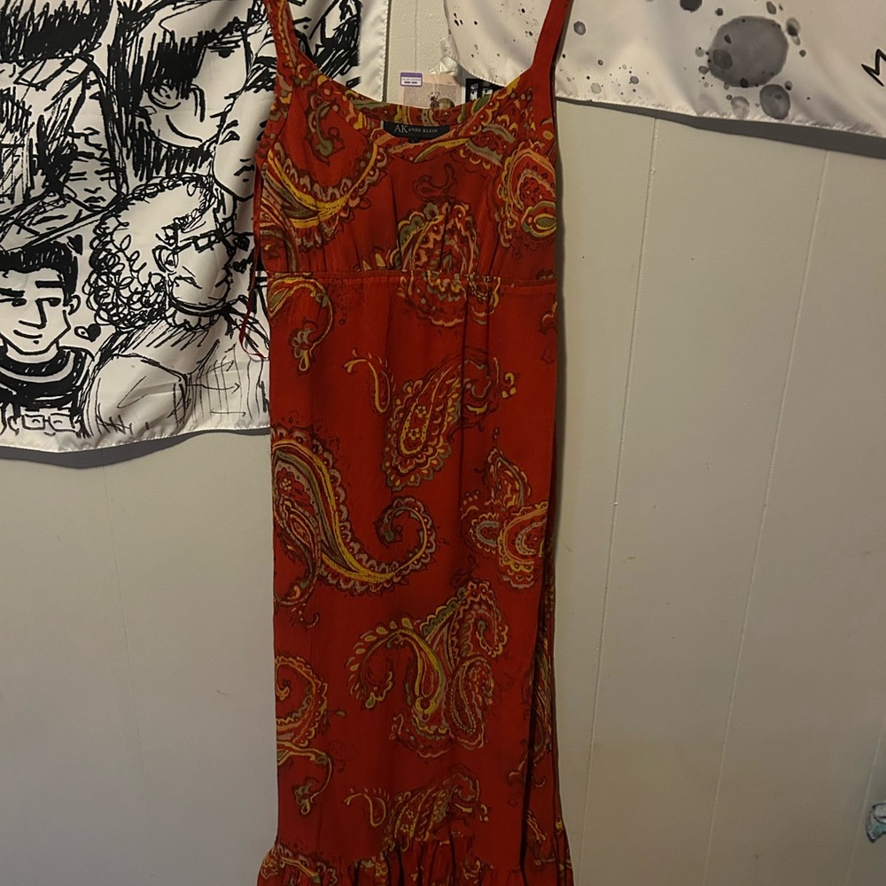 Paisley Red Maxi Dress